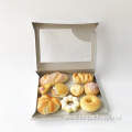 Biodegradable large dessert paper box with clear window